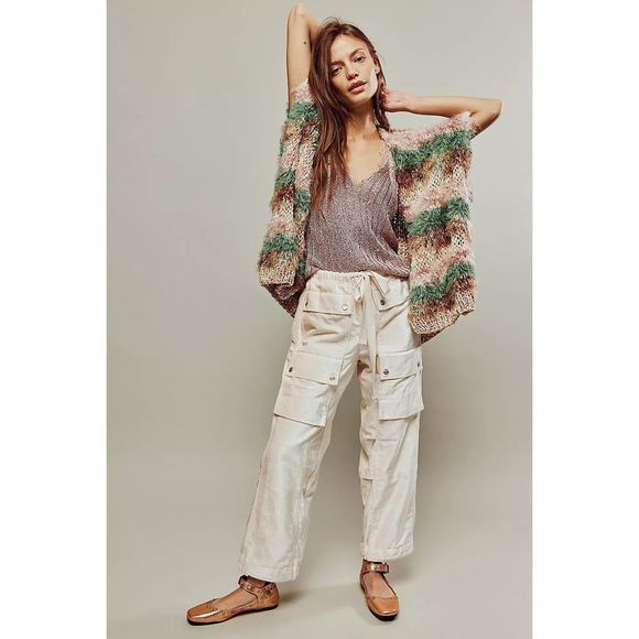 Free People Skip A Beat Utility Pants $198 - Picture 1 of 9